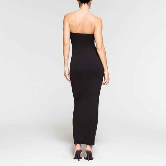 SKIMS Fits Everybody Tube Dress Strapless Bodycon Maxi Onyx Black NWT S - Picture 2 of 7